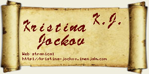 Kristina Jockov vizit kartica